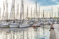 Puerto de Mogan, Spain Ã¢â¬â January 17, 2016: People enjoy sunset in the famous resort Puerto de Mogan. Gran Canaria, Canary Royalty Free Stock Photo